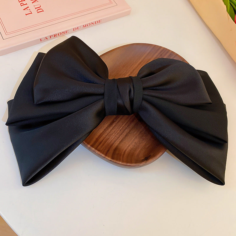 Bow Cloth Hair Clip Black One Size