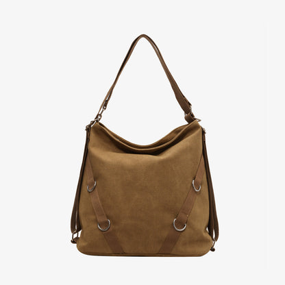 Canvas Crossbody Bag Camel One Size