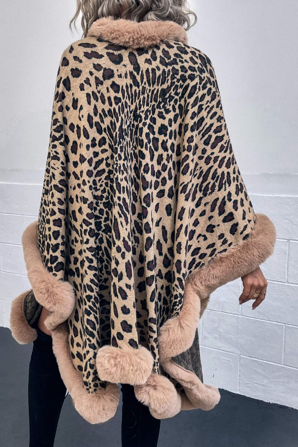 Leopard Open Front Poncho - Thandynie