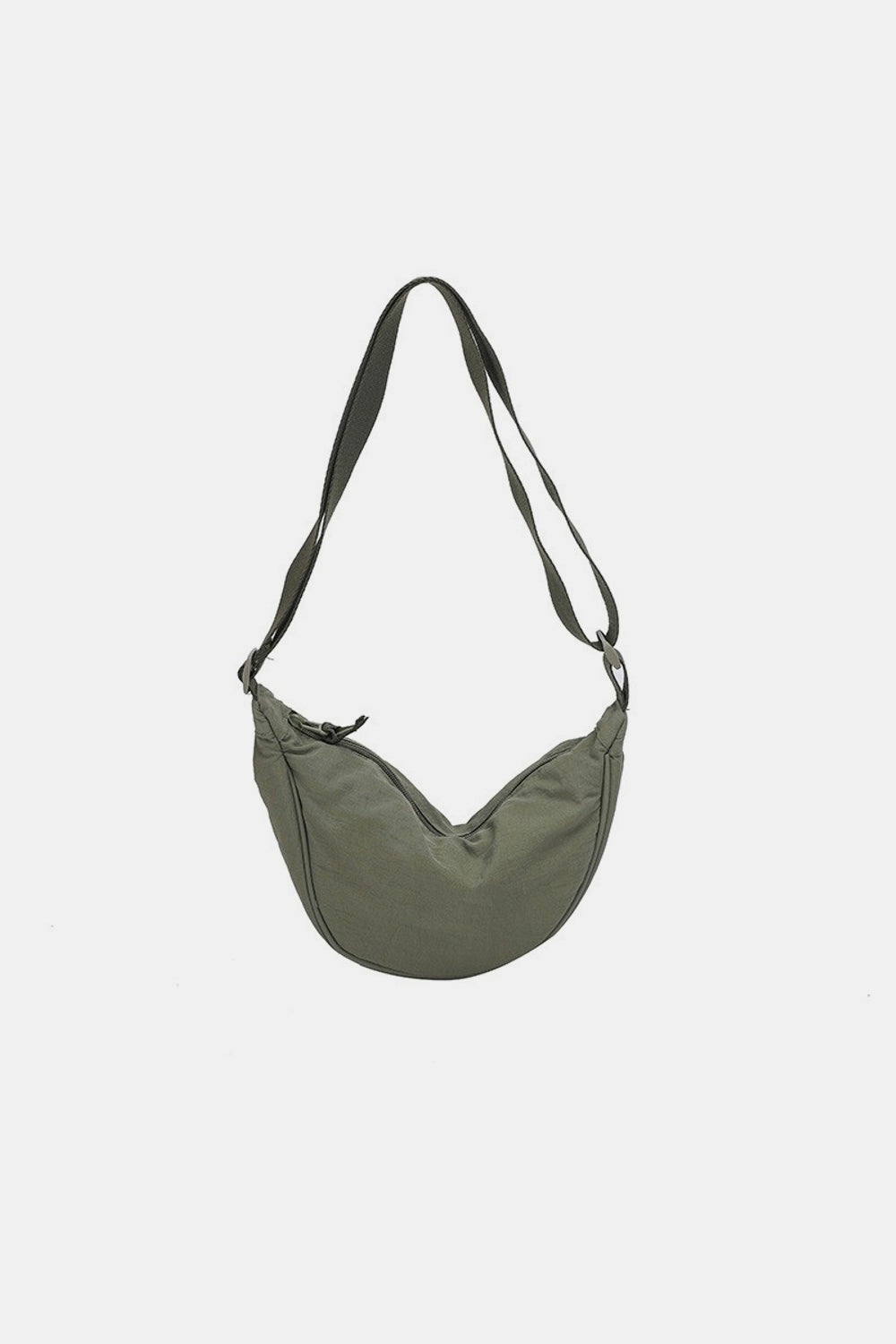Zenana Crescent Crossbody Bag Olive One Size