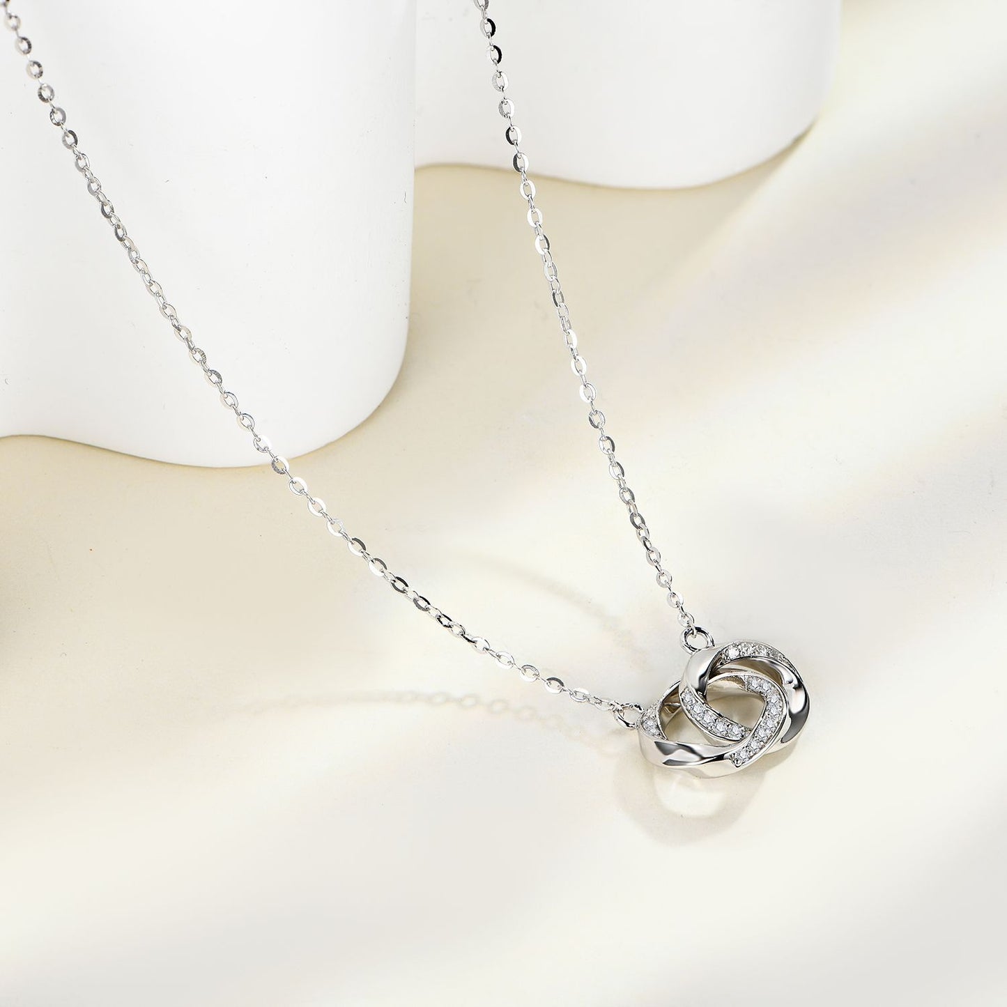 Moissanite 925 Sterling Silver Necklace White One Size