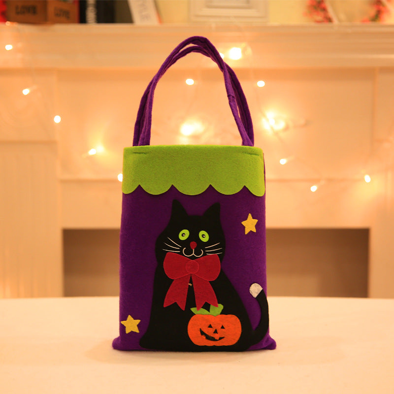 Assorted 2-Piece Halloween Element Handbags Cat One Size