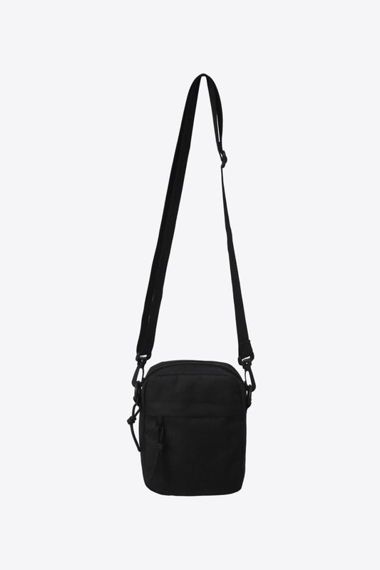 Wide Strap Polyester Crossbody Bag - Thandynie