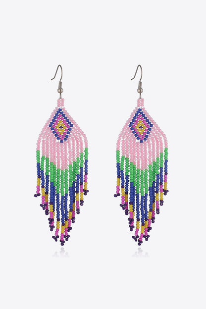 Beaded Dangle Earrings Style I One Size