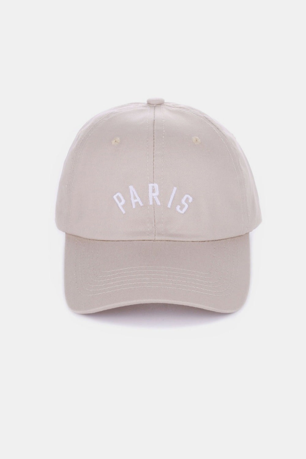 Zenana Embroidered City Baseball Cap Paris Ash Mocha One Size