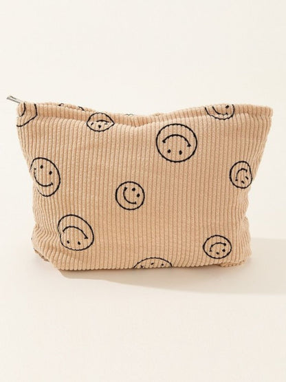 Zenana Corduroy Smile Clutch Bag Tan One Size