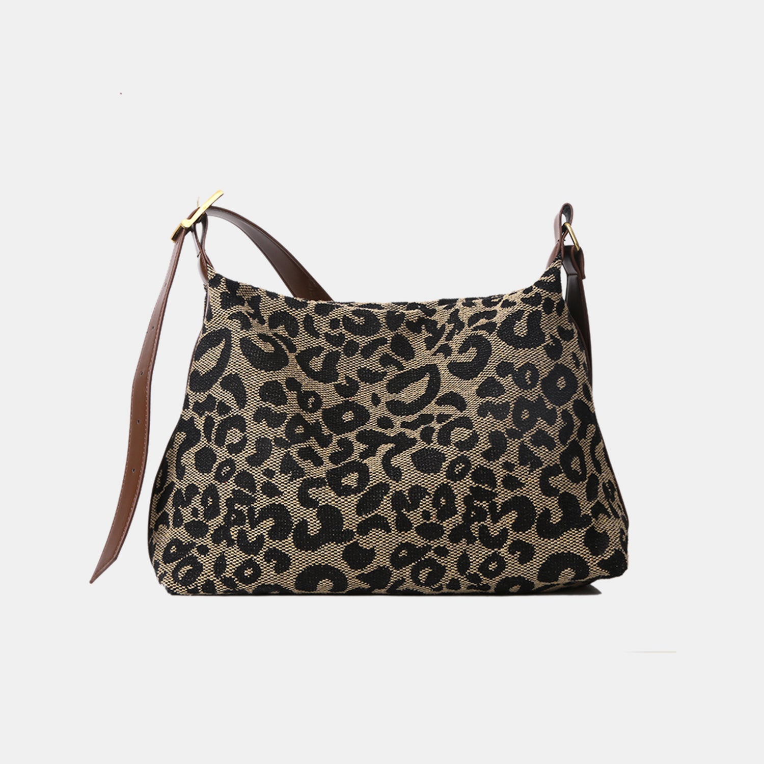 PU Leather Leopard Shoulder Bag - Thandynie