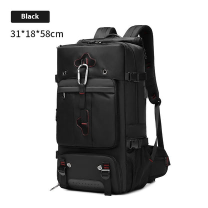 Large Capacity Outdoor Travel Bag Hiking Camping Backpack Black