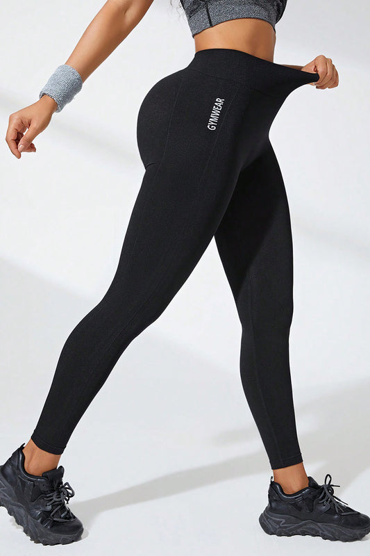 High Waist Active Leggings Black