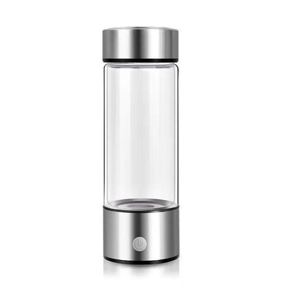 Portable Hydrogen Water Bottle | Electric Hydrogen-Rich Water Generator | Rechargeable Antioxidant Technology Silver 401 500ml