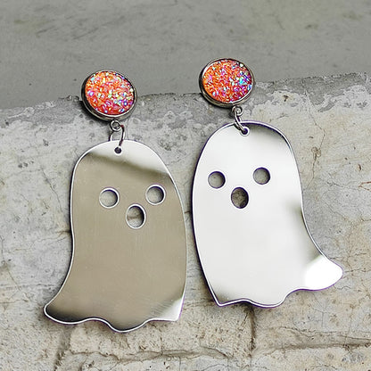 Ghost Shape Acrylic Dangle Earrings Style A One Size