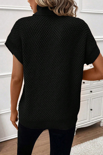 Turtleneck Short Sleeve Sweater