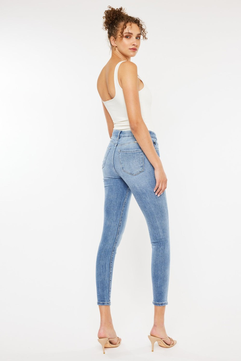 Kancan High Waist Cat's Whiskers Skinny Jeans - Thandynie