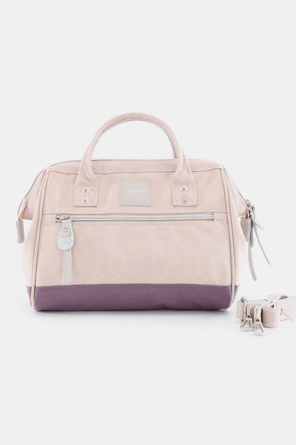 Himawari Waterproof Canvas Removable Strap Handbag Pink Lavender One Size