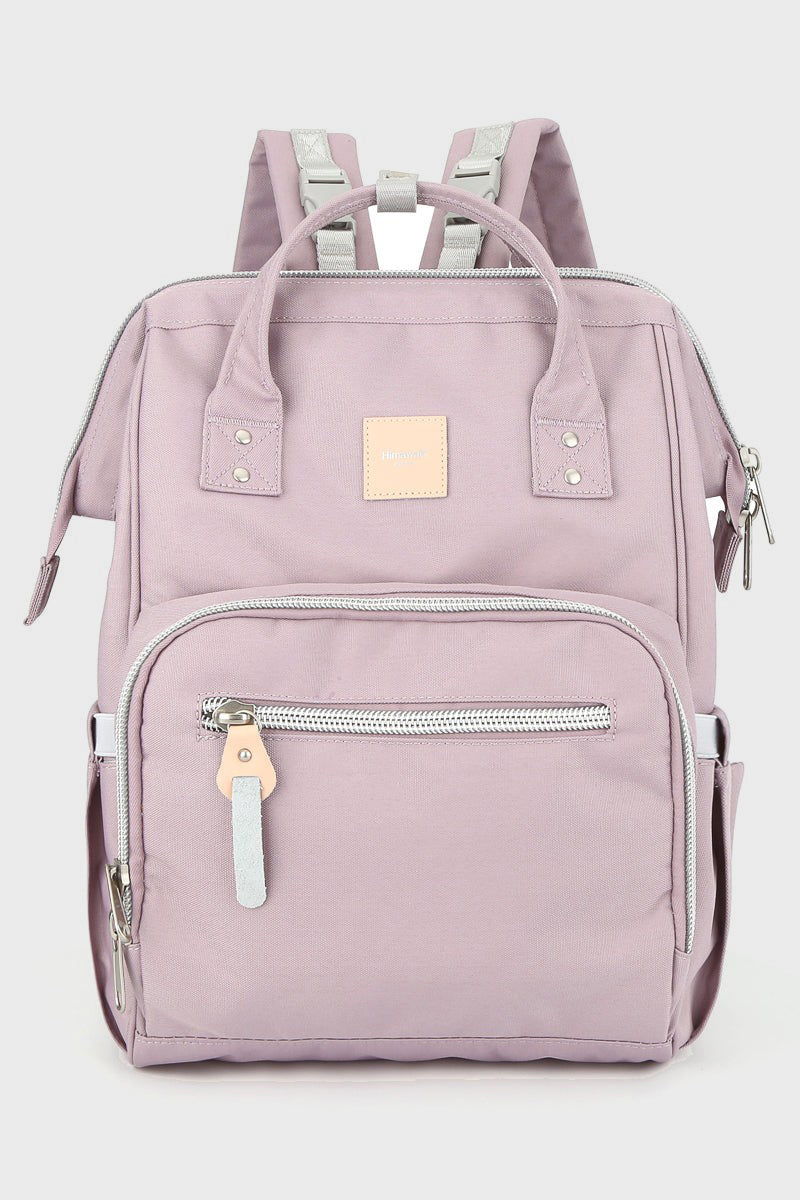 Himawari Waterproof Canvas Backpack Bag with Side Pockets Lavender One Size