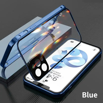 Magnetic Waterproof Adsorption Phone Case Blue For iphone