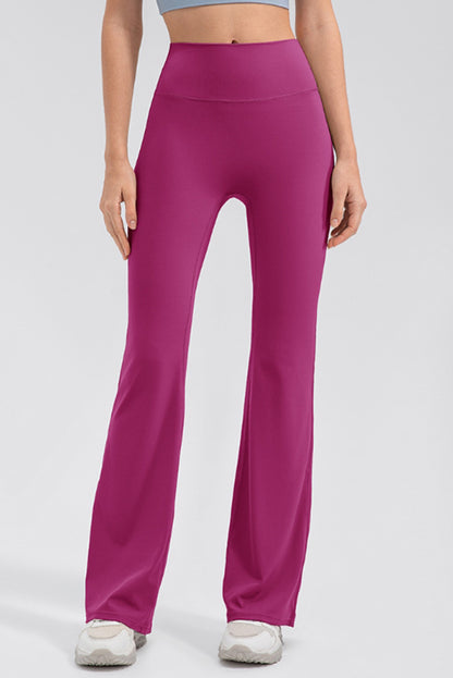 High Waist Straight Active Pants Hot Pink