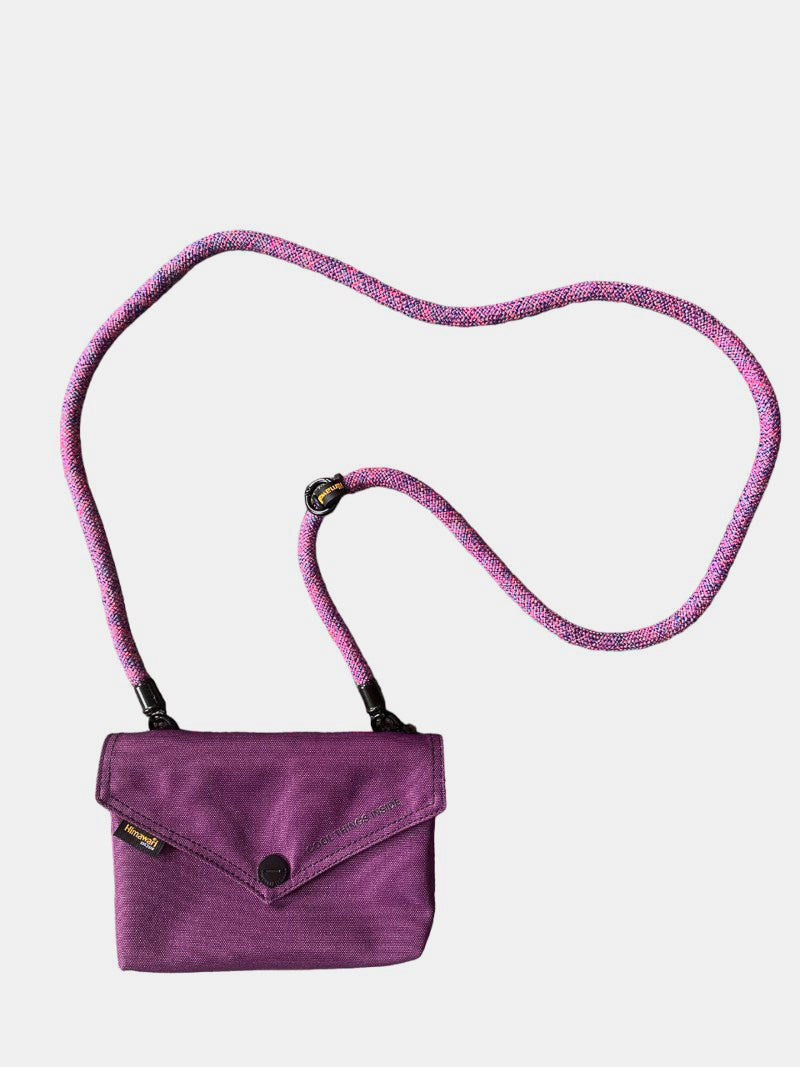 Himawari Solid Color Envelope Shape Crossbody Bag with Removable Strap Purple One Size