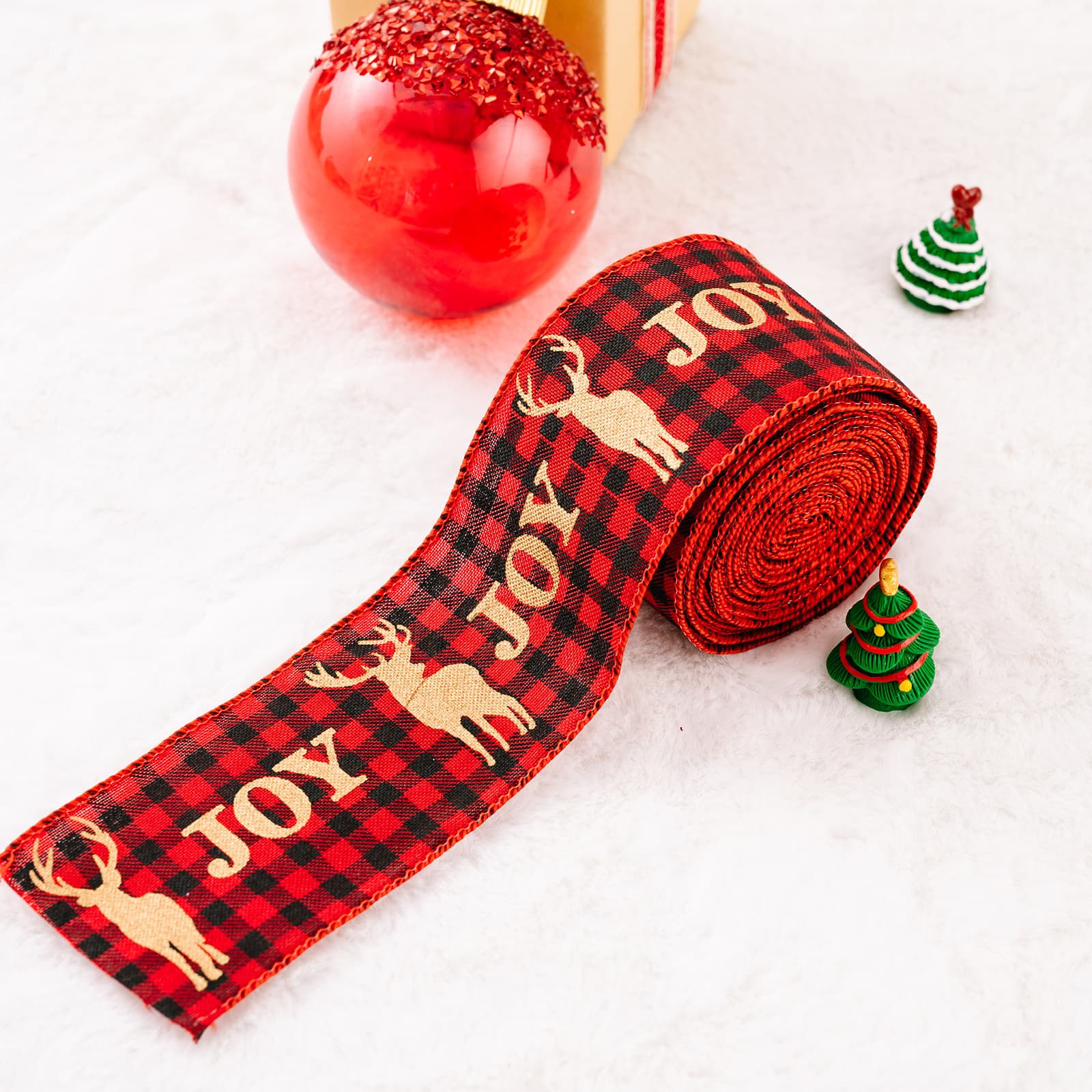 Christmas Polyester Ribbon Style G One Size