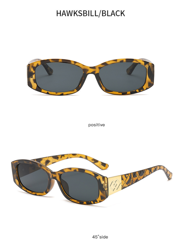 Fashion small frame glasses novelty hot girl diamond pattern decorative square frame sunglasses