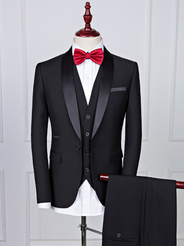 Men's Slim Business Three Piece Suit | Modern Fit Formal Attire