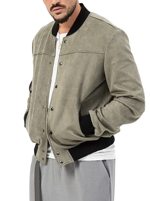 Men's new long sleeve casual cardigan jacket