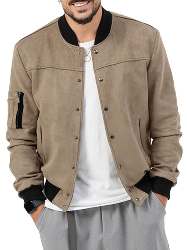 Men's new long sleeve casual cardigan jacket