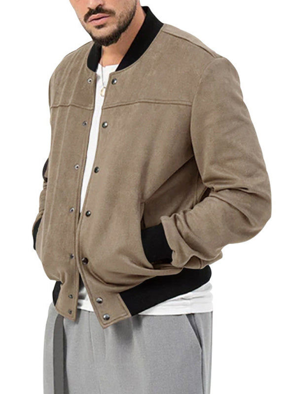 Men's new long sleeve casual cardigan jacket