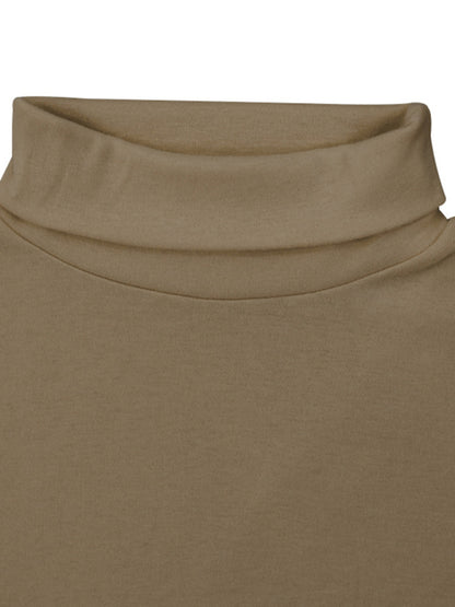 Men's Solid Color Turtleneck Long Sleeve T-Shirt