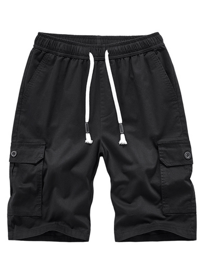 Men's Large Size Cotton Casual Pants Workwear Shorts Black