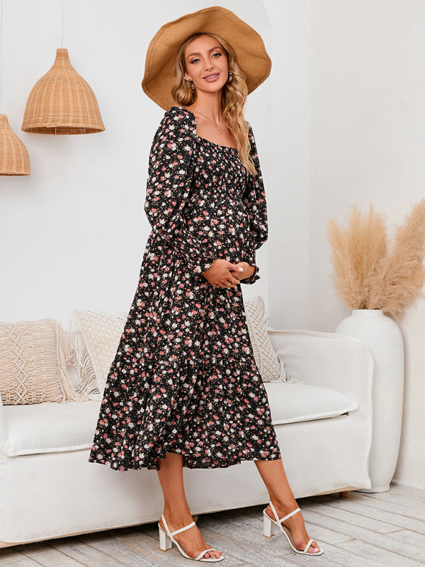 Women's chiffon dress small floral dresses