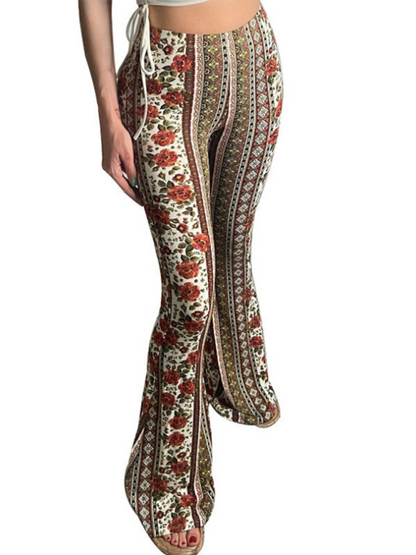 Boho Printed Skinny Micro Slim Sexy Casual Pants Pattern2