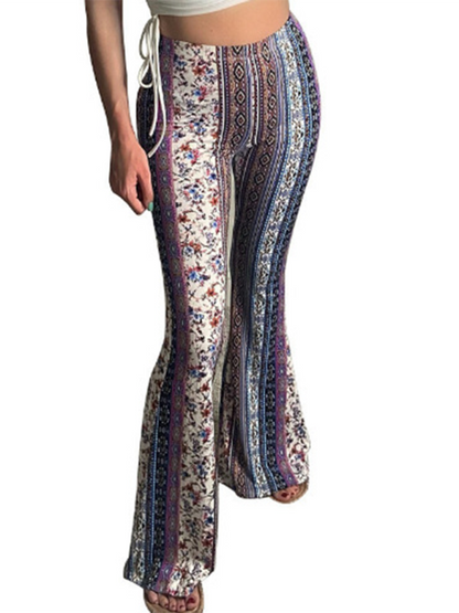 Boho Printed Skinny Micro Slim Sexy Casual Pants Pattern3