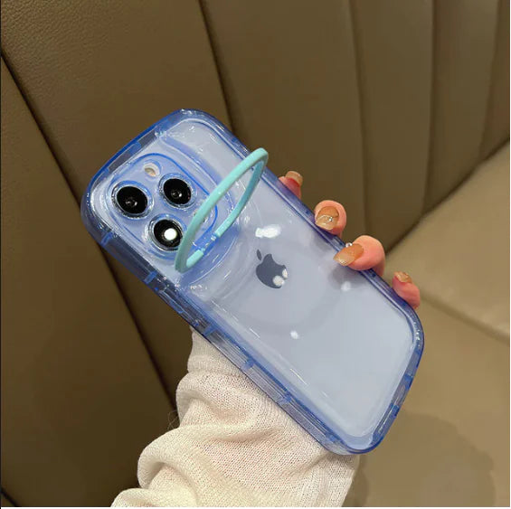 Transparent Phone Case For iPhone Blue